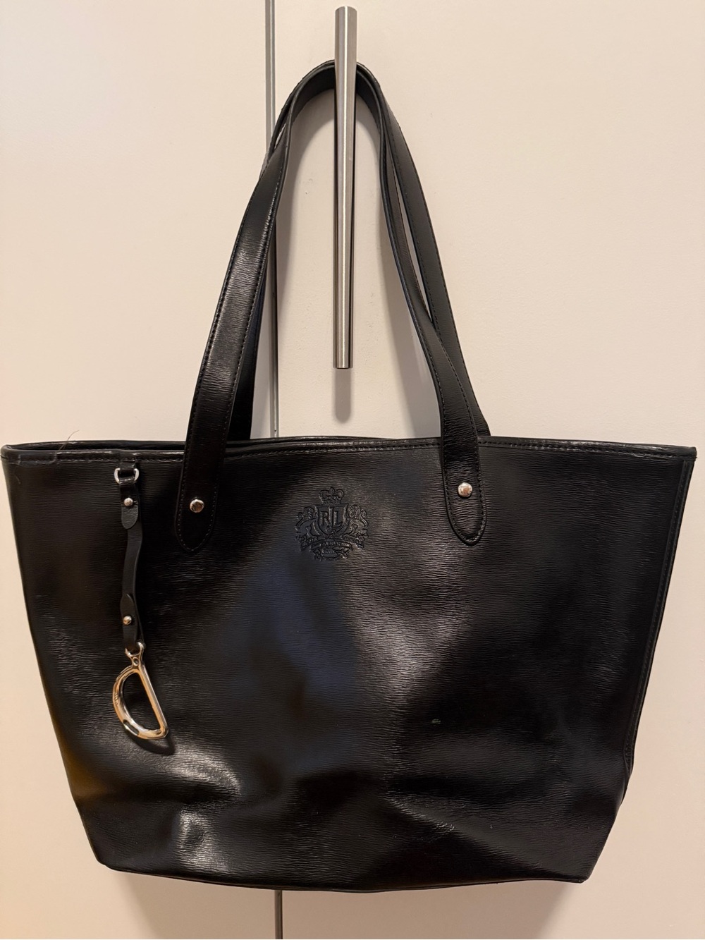 Ralph Lauren Black Leather Tote Bag - Sleek Everyday Carry